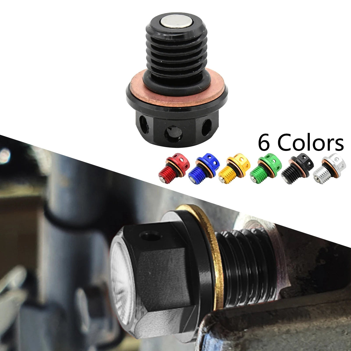 M12 x 1.5 Magnetic Motorcycle Oil Drain Plug