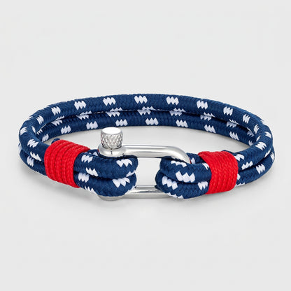 Double-Cord Rope Bracelet – Screw-Pin Shackle, 4 Colors