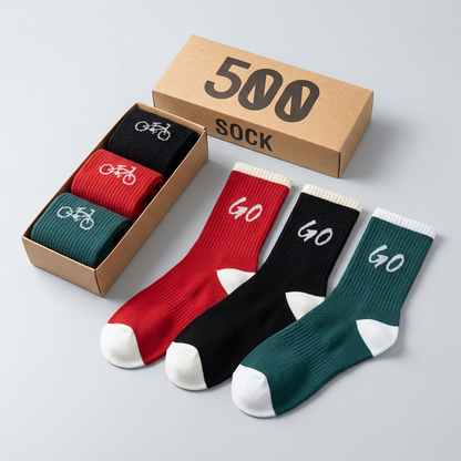 Bicycle Graphic Crew Socks 3-Pack – Boxed Gift Set