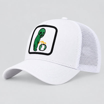 Gorra de béisbol con bordado Alien y rejilla trucker, ajustable, unisex