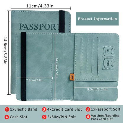 Passport Holder & Travel Wallet – PU Leather, 15 Options