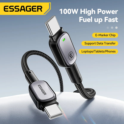 USB-C Cable with Charging Indicator – 60W or 100W