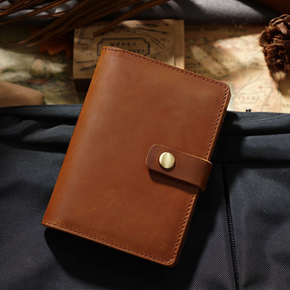 Passport Holder & Card Wallet – Snap Closure, 3 Colors