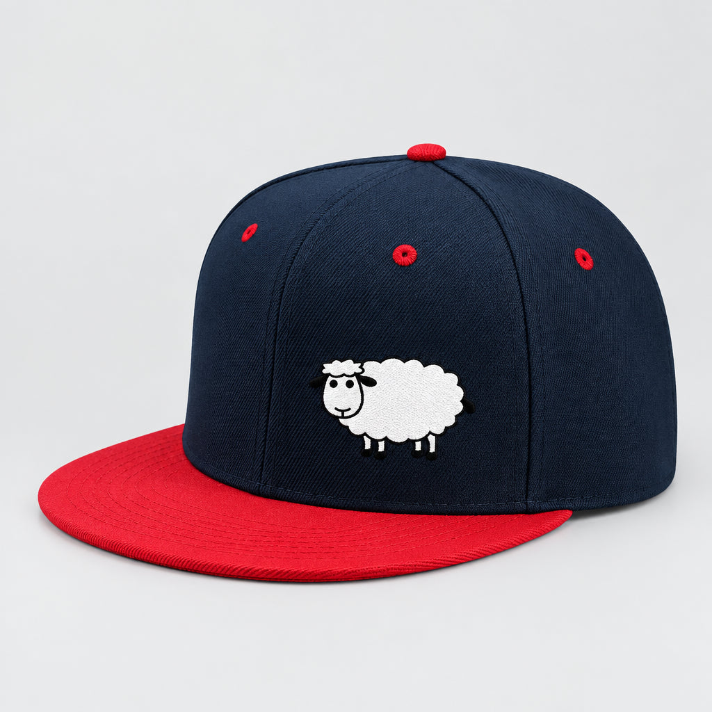 Sheep Graphic Baseball Cap – Adjustable Flat Brim Hat