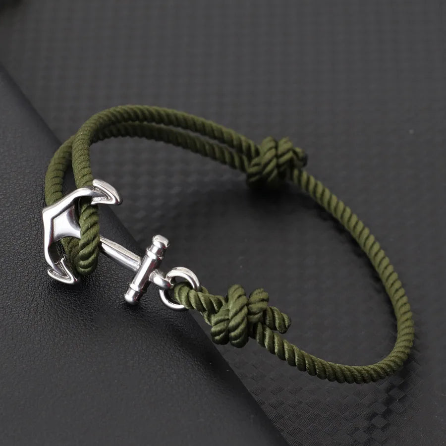 Anchor Rope Bracelet – Adjustable, 3 mm, 7 Colors