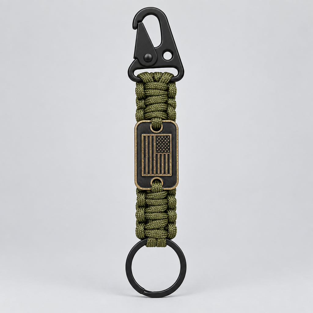 Freedom Clip USA Flag Paracord Keychain deideas