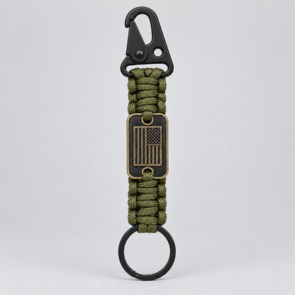 Freedom Clip USA Flag Paracord Keychain deideas