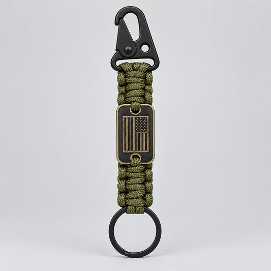 Freedom Clip USA Flag Paracord Keychain deideas
