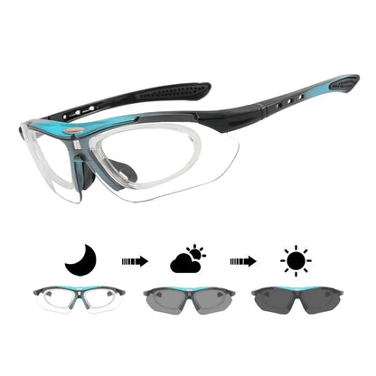 Photochromic Cycling Sunglasses - UV400, 152mm Wide