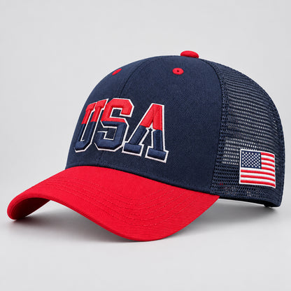 American Flag Baseball Cap, Snapback & Mesh Styles