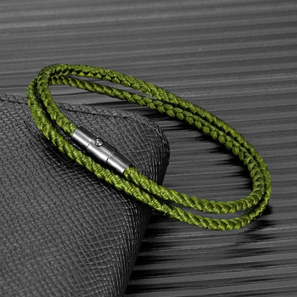 Focus Line Bracelet Minimalist Rope with Magnetic Steel Clasp