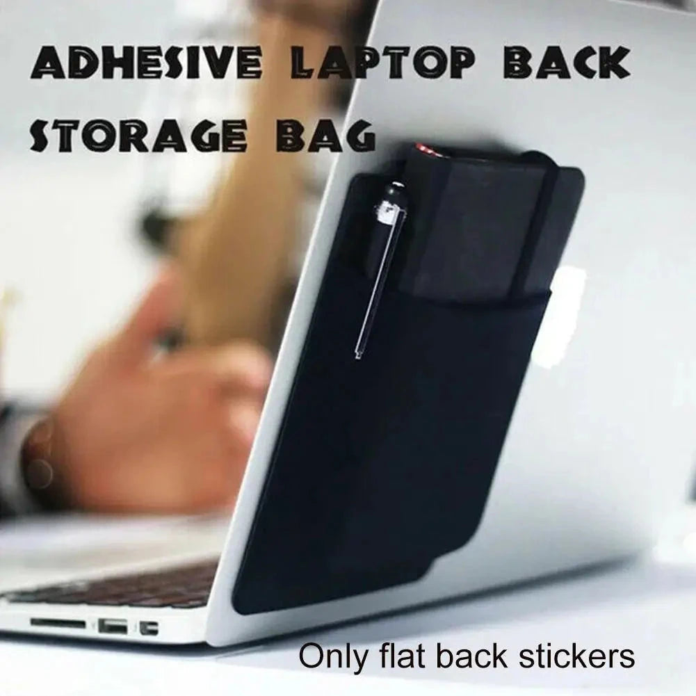 Adhesive Laptop Accessory Pouch  For Mouse, Drive, Pen & More deideas
