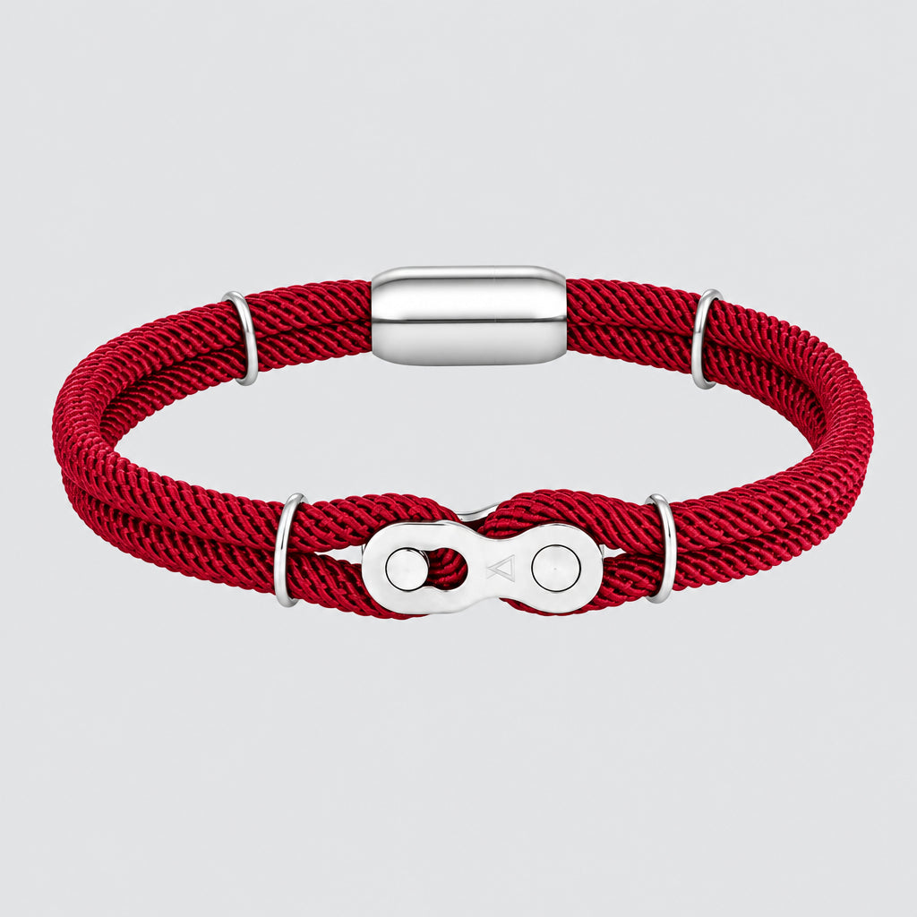 Biker Chain Magnetic Bracelet Rugged Rope & Rock Style deideas