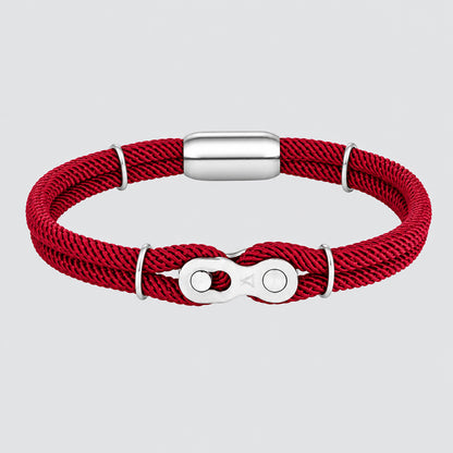 Biker Chain Magnetic Bracelet Rugged Rope & Rock Style deideas