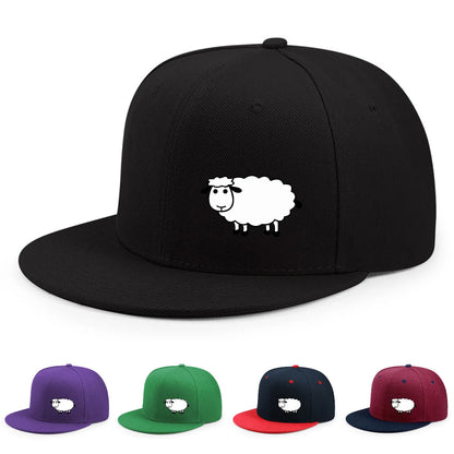 Sheep Graphic Baseball Cap – Adjustable Flat Brim Hat