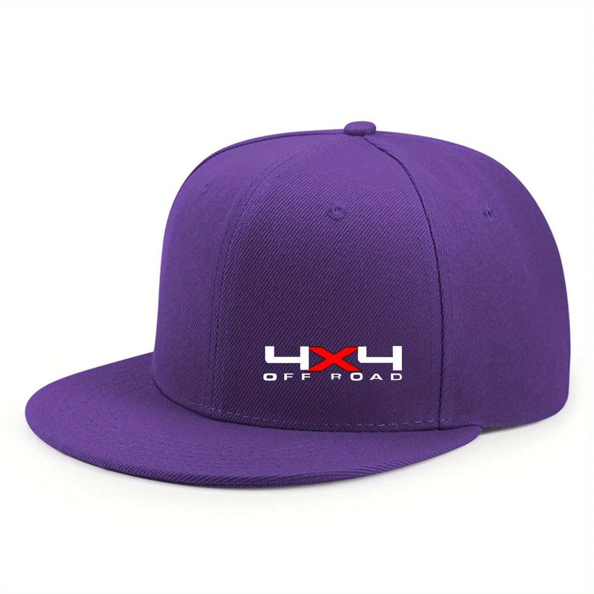 Solid Color Snapback Hat Flat Brim, Adjustable, Unisex