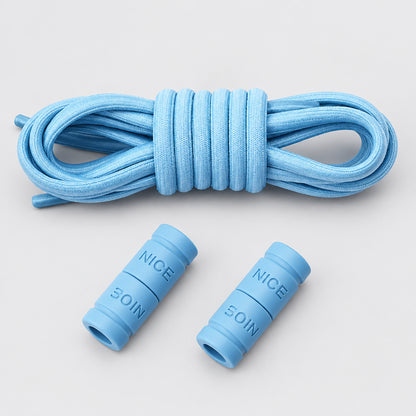 No-Tie Elastic Shoelaces with Color Buckle