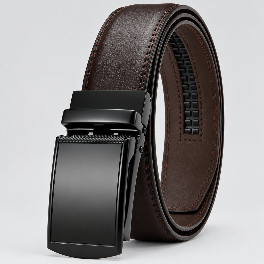 Leather Belt with Automatic Buckle Elegance and Perfect Fit deideas