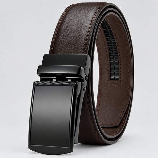 Leather Belt with Automatic Buckle Elegance and Perfect Fit deideas