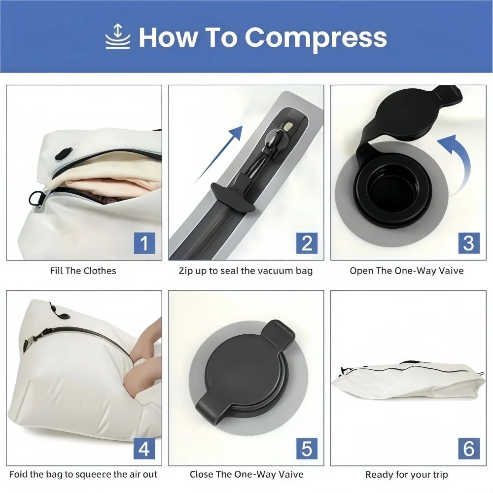 17L Vacuum Travel Bag – Bag, Pump or Bundle Options