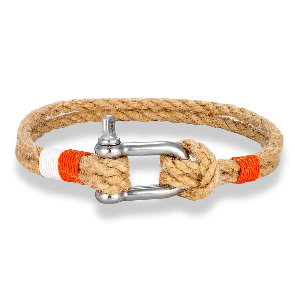 Double-Strand Rope Bracelet – Screw-Pin Shackle, 8 Styles