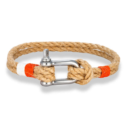 Double-Strand Rope Bracelet – Screw-Pin Shackle, 8 Styles
