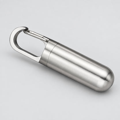 Pill Keychain Container – Screw-Top Capsule, 3 Sizes