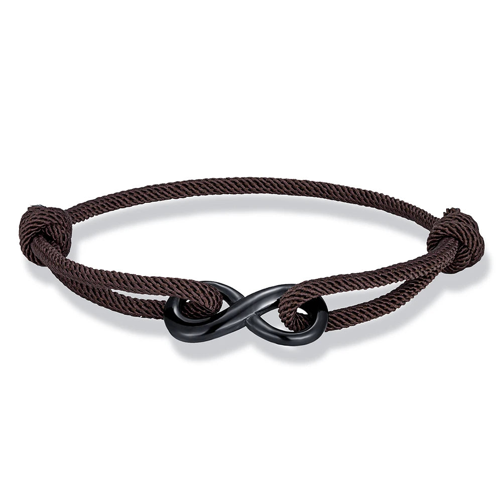 Infinity Rope Bracelet – Adjustable, 12 Color Options