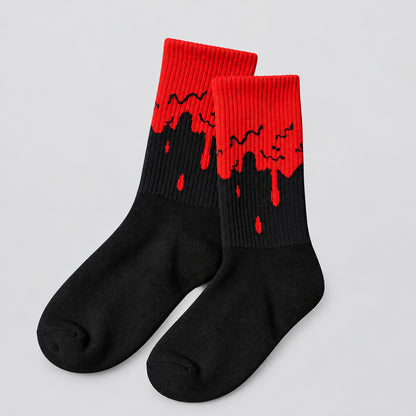 Drip Effect Crew Socks – Cotton Blend, 3-Pair Set, EU 36–44