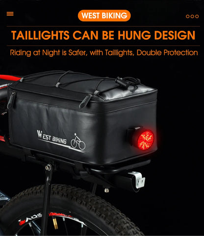 Bike Rear Rack Bag – West Biking 4L, Black, Rain Cover