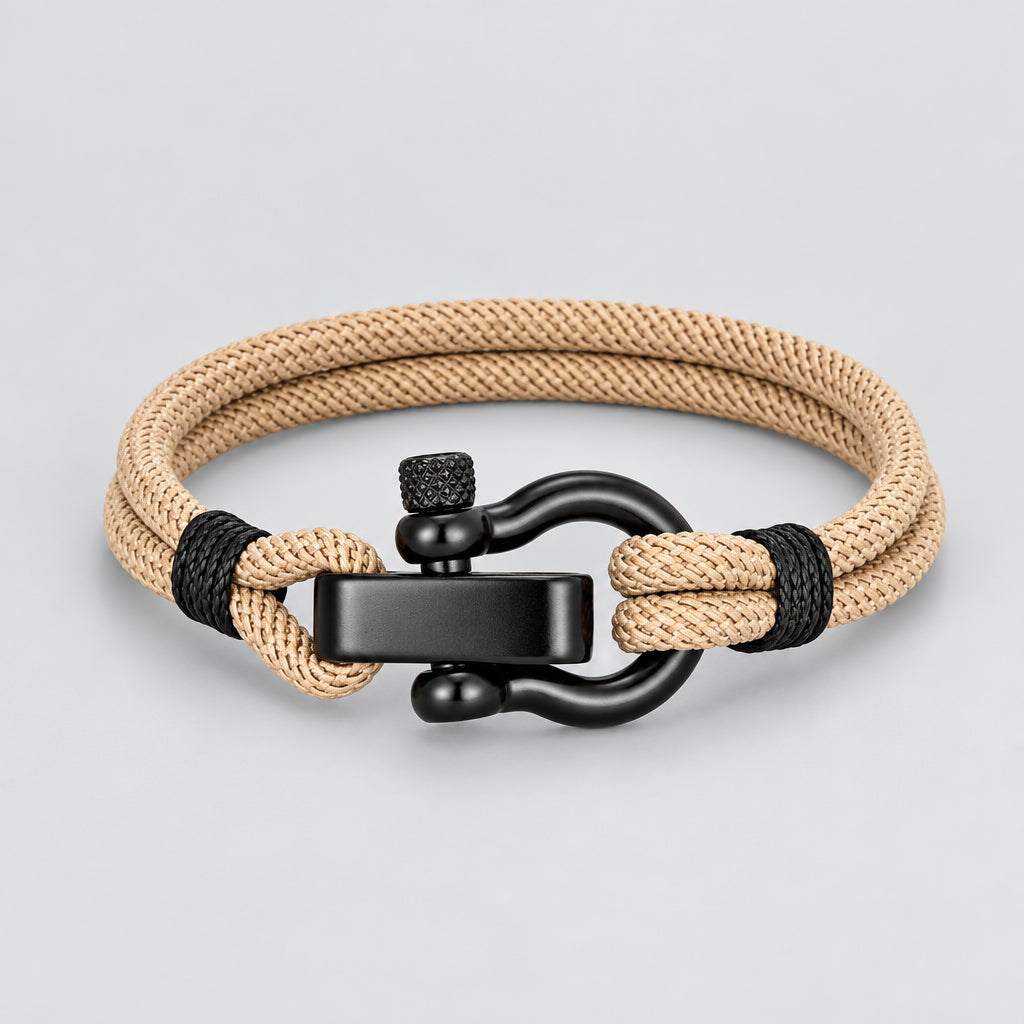 Outdoor Rescue Bracelet Durable Rope & Steel Shackle Buckle deideas