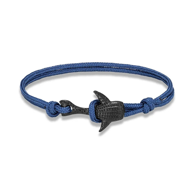 Ocean Lover Bracelet Black Whale Multilayer Rope deideas