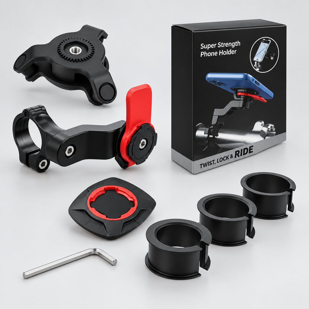 Bike & Motorcycle Phone Mount – Rotating Handlebar Holder