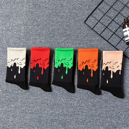 Drip Effect Crew Socks – Cotton Blend, 3-Pair Set, EU 36–44