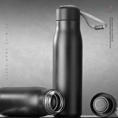 Stainless Steel Thermos Bottle – Carry Loop, 5 Colors