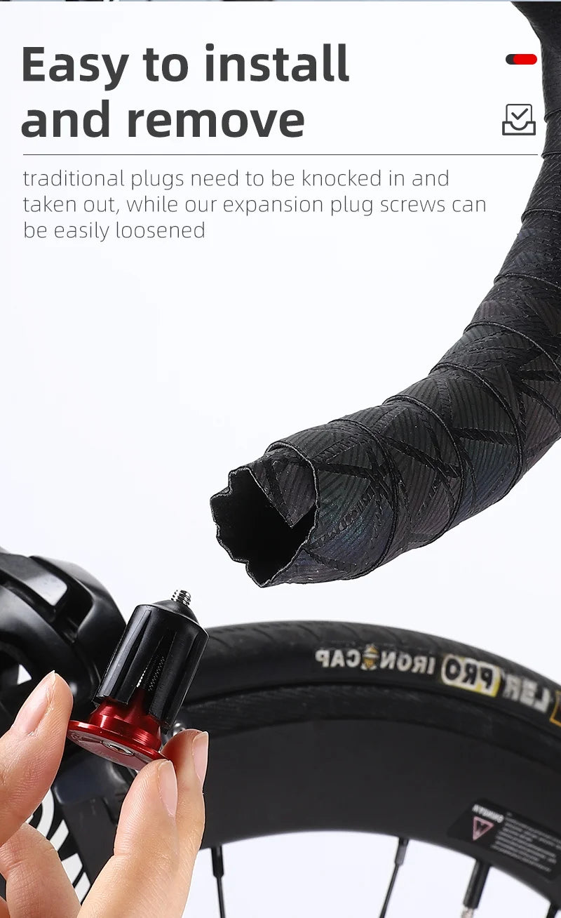 Aluminum Alloy Handlebar Bar End Plugs 6061, Mechanical Expansion