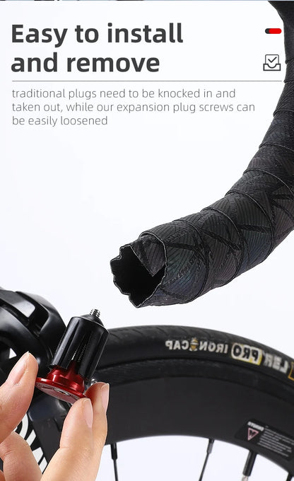Aluminum Alloy Handlebar Bar End Plugs 6061, Mechanical Expansion