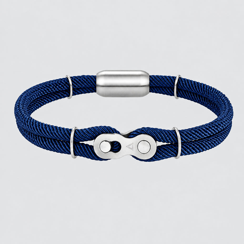 Biker Chain Magnetic Bracelet Rugged Rope & Rock Style deideas