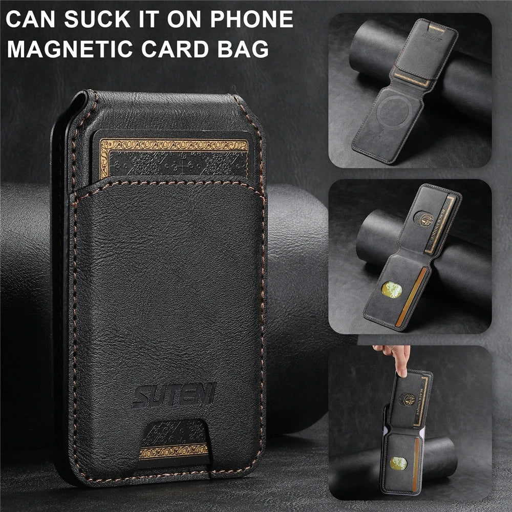 Wallet Pro Magnetic Leather Wallet for iPhone 17 16 Pro Max, 15, 14, 13, 12 and 11 deideas