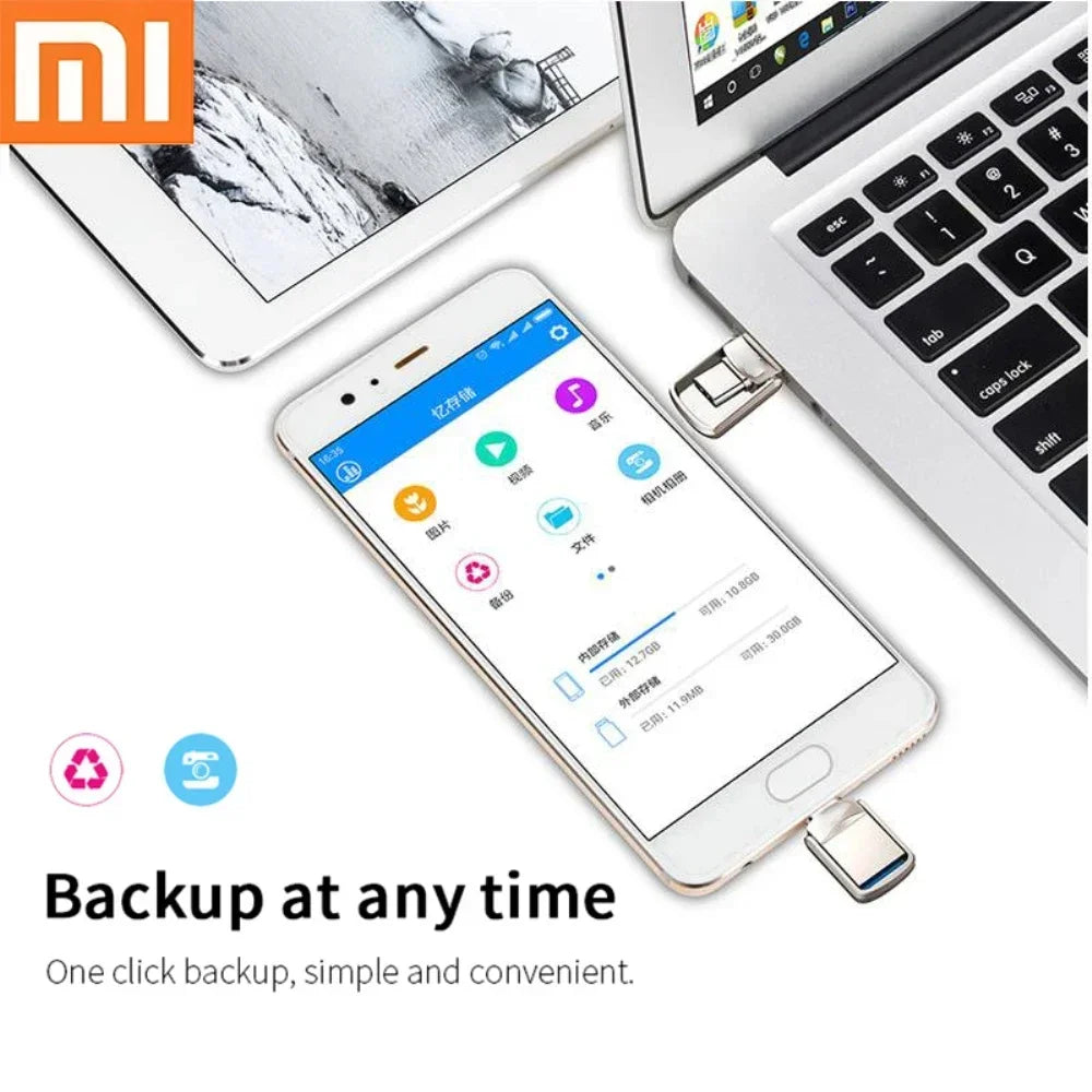 Xiaomi USB Flash Drive 1TB 2TB USB 3.0 High Speed Car Electronic Accessory Adapter Plug Play Video Large Storage Flash Drive deideas