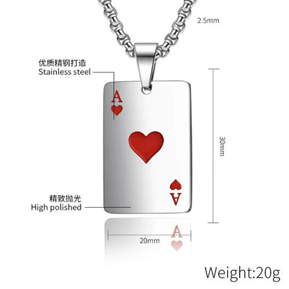AceChain Lucky Ace Pendant Necklace for You deideas
