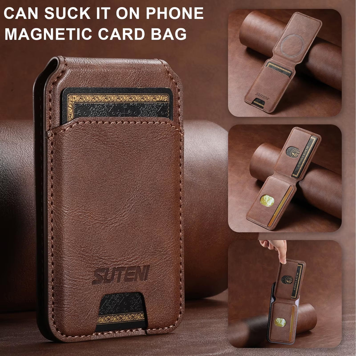 Wallet Pro Magnetic Leather Wallet for iPhone 17 16 Pro Max, 15, 14, 13, 12 and 11 deideas