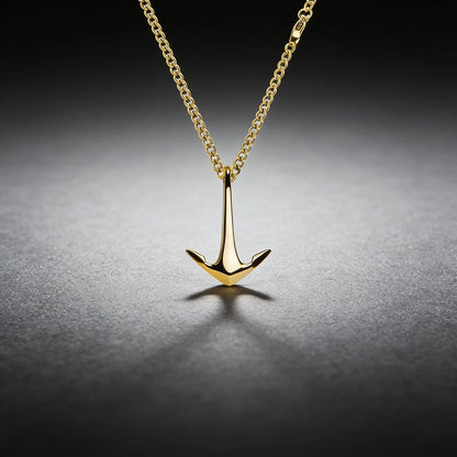 Anchor Pendant Necklace – Stainless Steel, 50–70 cm
