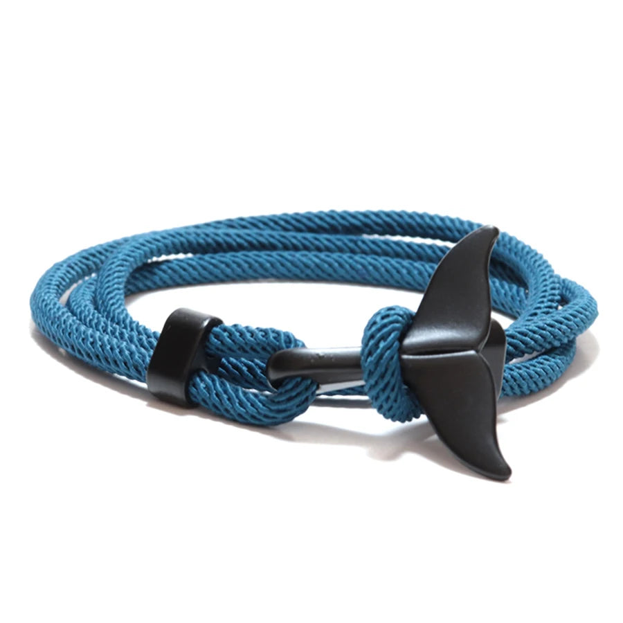 Whale Tail Rope Bracelet – Double Cord, 11 Colors