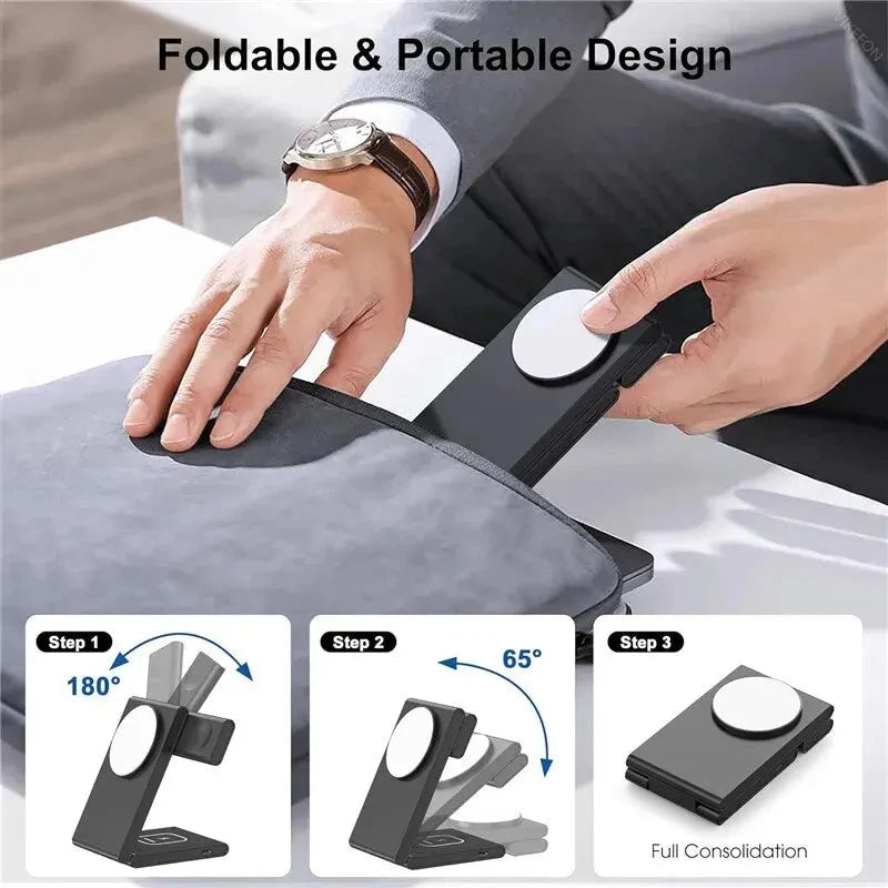 Quick 3 in 1 Wireless Charger for iPhone, AirPods and Apple Watch deideas