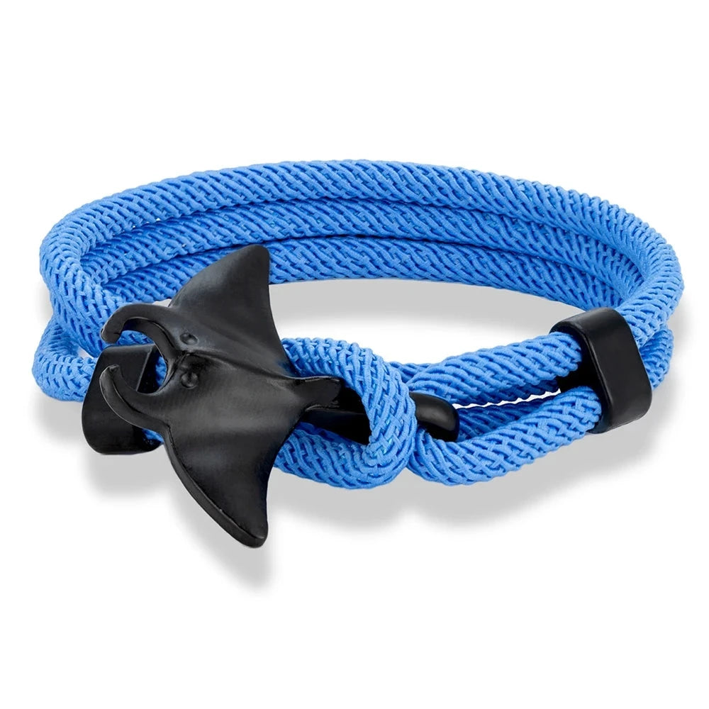 Manta Ray Rope Bracelet Ocean-Inspired Multilayer Design deideas