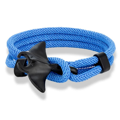 Manta Ray Rope Bracelet Ocean-Inspired Multilayer Design deideas