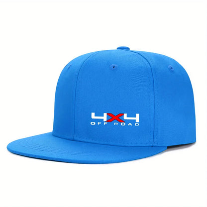 Solid Color Snapback Hat Flat Brim, Adjustable, Unisex