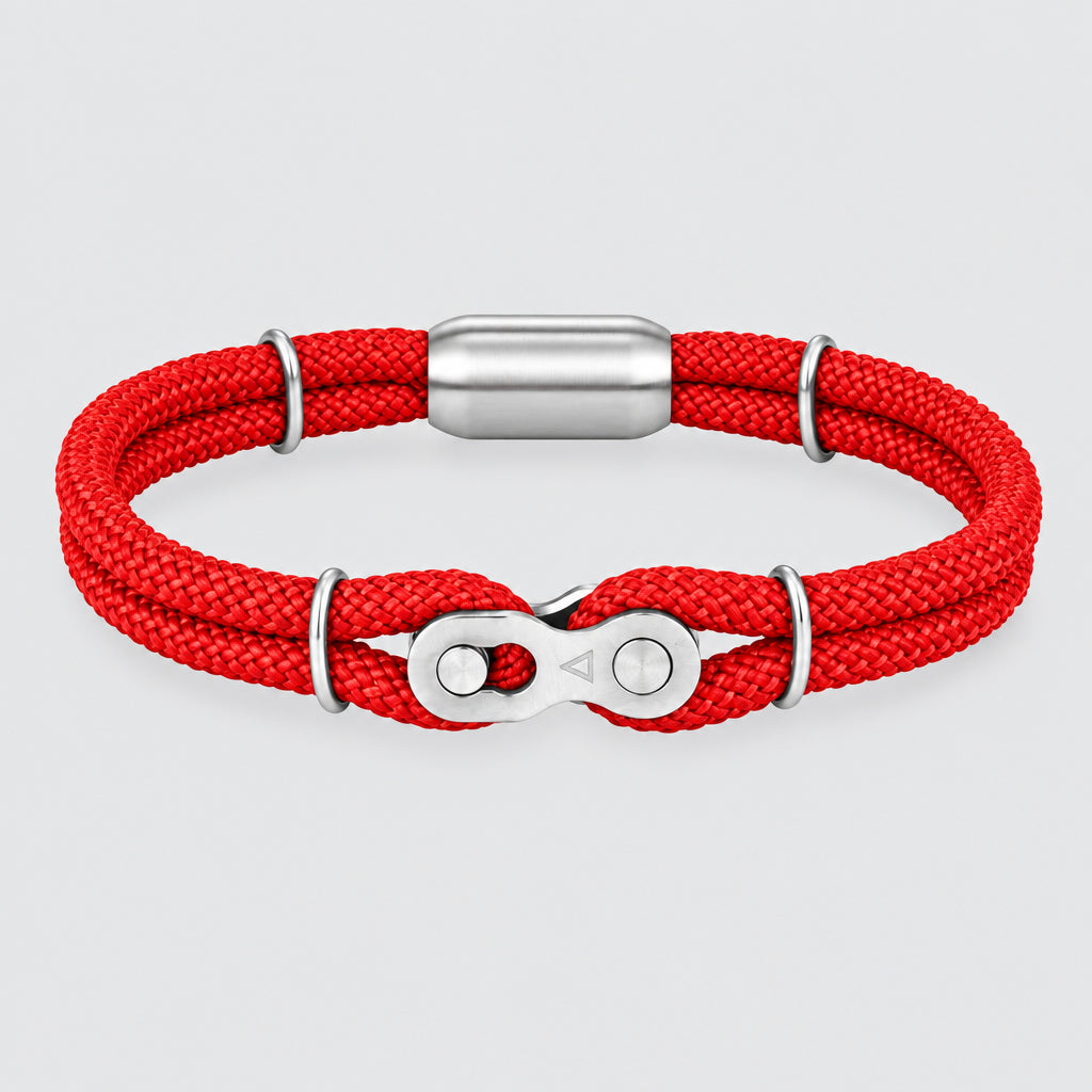 Biker Chain Magnetic Bracelet Rugged Rope & Rock Style deideas