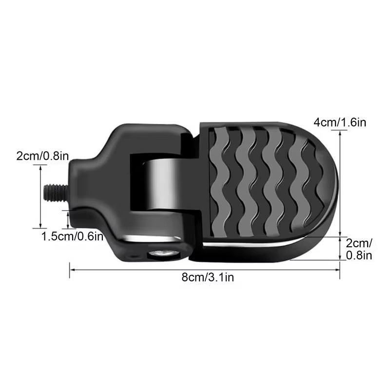 Folding rear pedals for bicycles Aluminum alloy non-slip footrests with quick release deideas